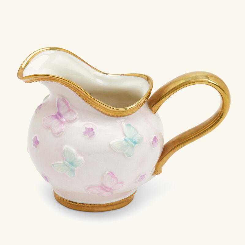 villari butterfly milk pitcher pink