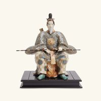 lladro japanese nobleman ii sculpture medium brown limited edition
