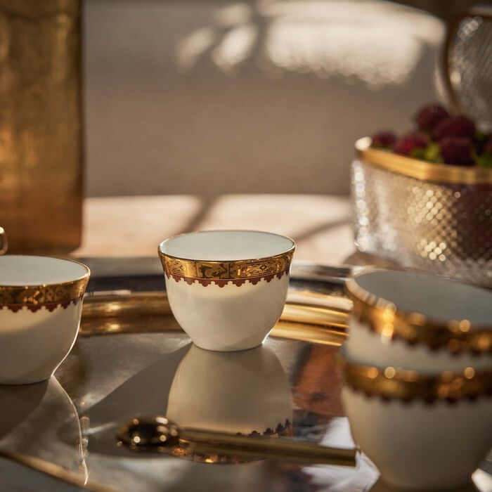 haviland cavalier royal arabic coffee cup gold set of 6