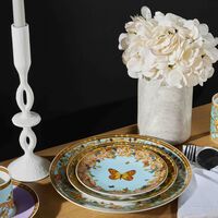 le jardin de versace bread butter plate round blue 16cm