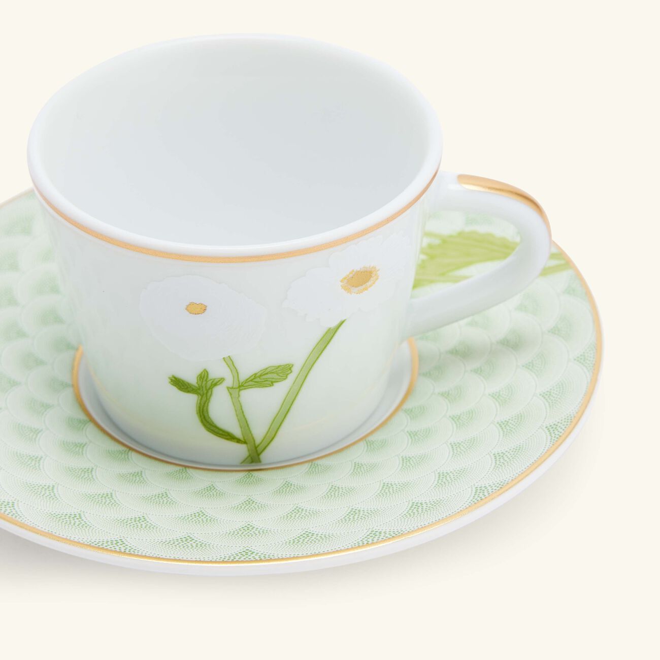 bernardaud praiana coffee cup saucer green