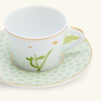 bernardaud praiana coffee cup saucer green