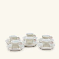 bernardaud lampeduza coffee cup   saucer silver set of 6