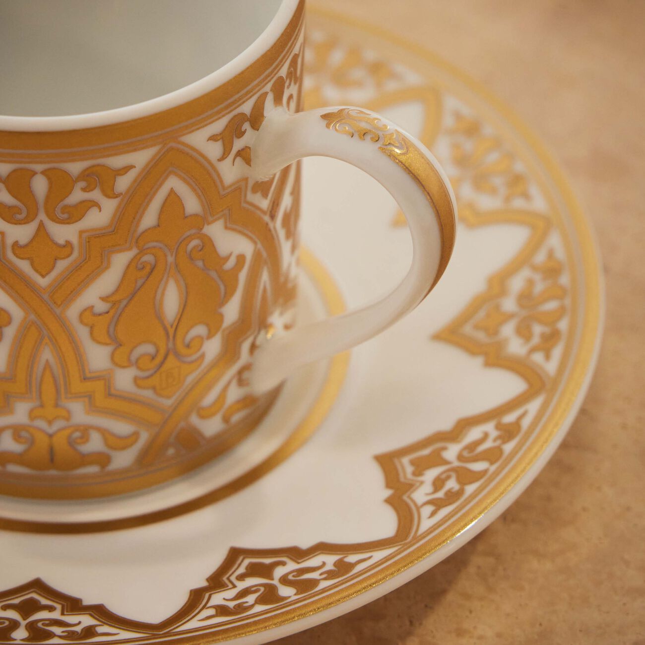 bernardaud venise coffee cup saucer gold