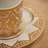 bernardaud venise coffee cup saucer gold