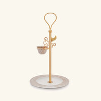 villari peacock extravaganza cookie stand   coffee cup holder gold