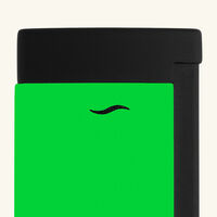 st dupont slim 7 lighter neon green