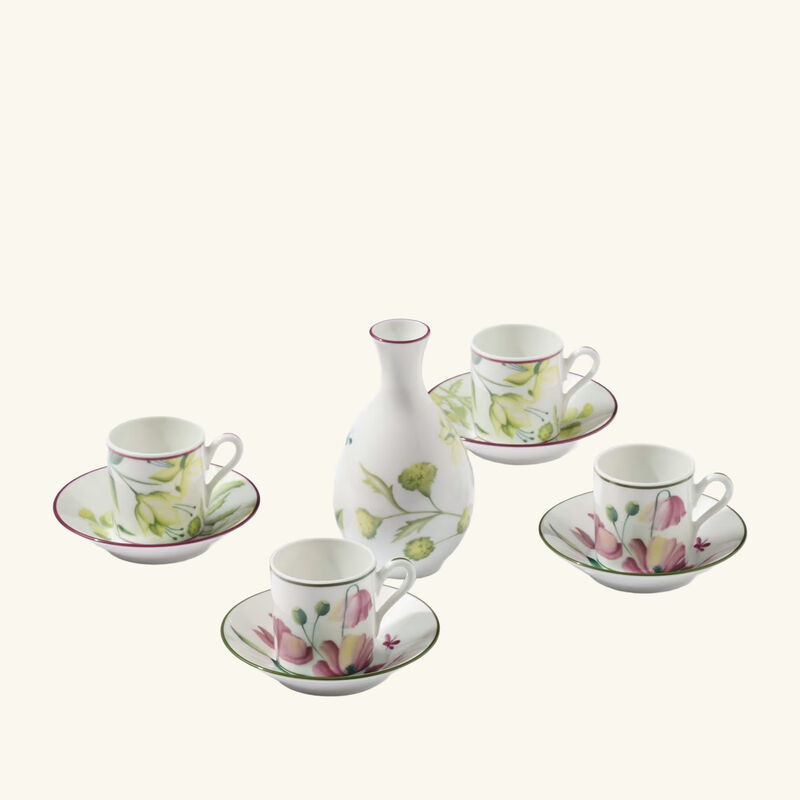 ginori 1743 florenza acanto impero coffee cup green set of 2