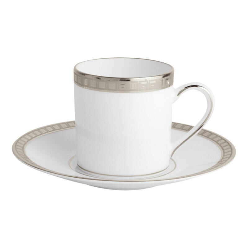 Athena Platinum Espresso Cup & Saucer, large