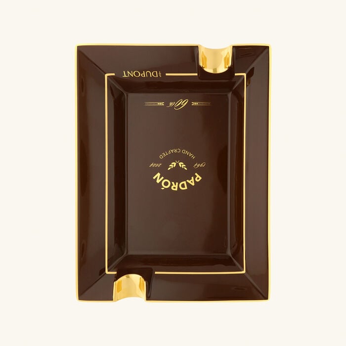 st dupont padron ashtray rectangular large brown