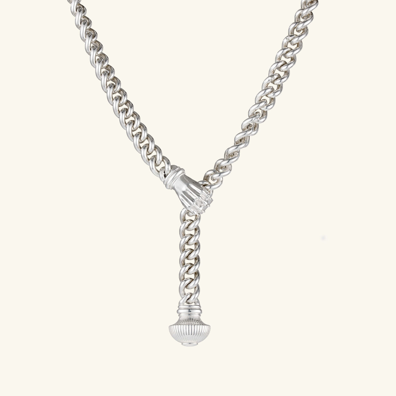 christofle patte de lion necklace sterling silver