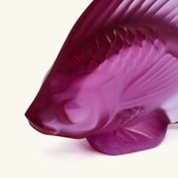 lalique fish figurine small pink
