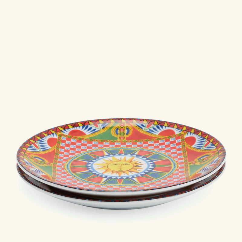 dolce gabbana casa carretto dessert plate round 19cm set of 2