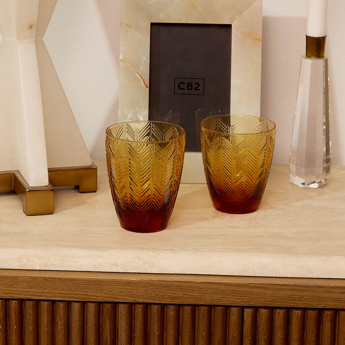 missoni home zig zag wine glass orange