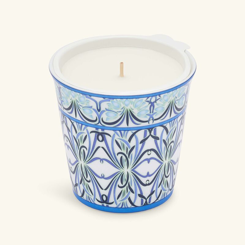 bernardaud bettina bleu tumbler with candle