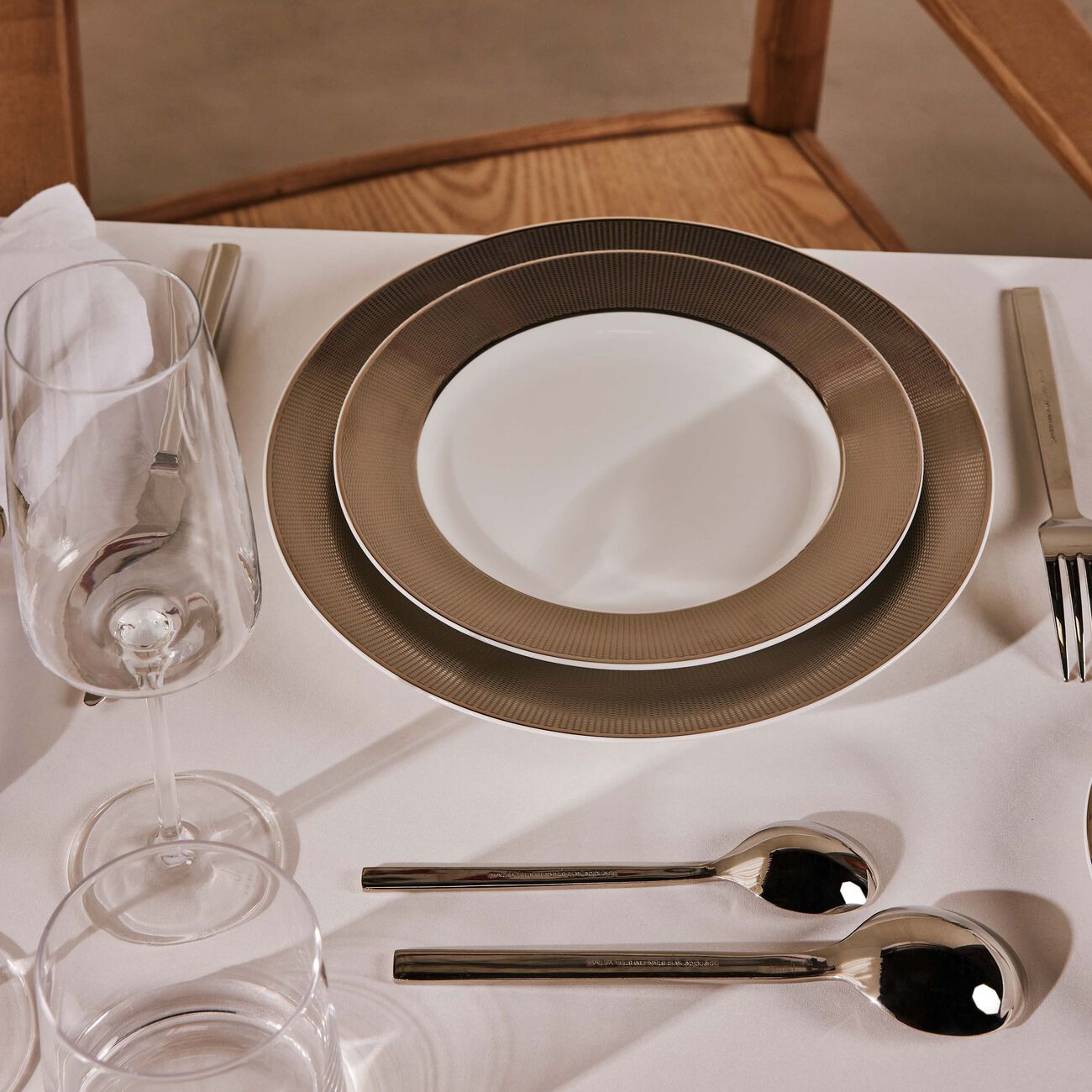 ralph lauren home penthouse hewitt dinner plate round grey 27cm