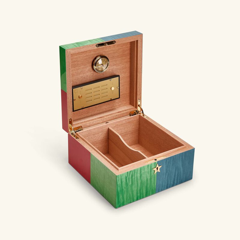 elie bleu che pop art cigar humidor multicolor