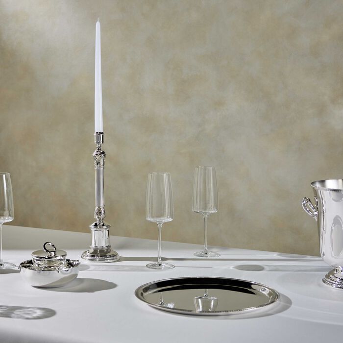 christofle malmaison candle holder silver plated