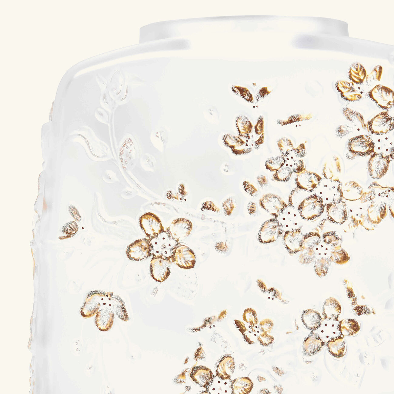 lalique fleurs de cerisier vase large clear