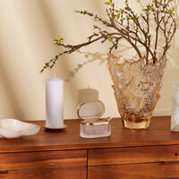 lalique champs lys es vase medium gold