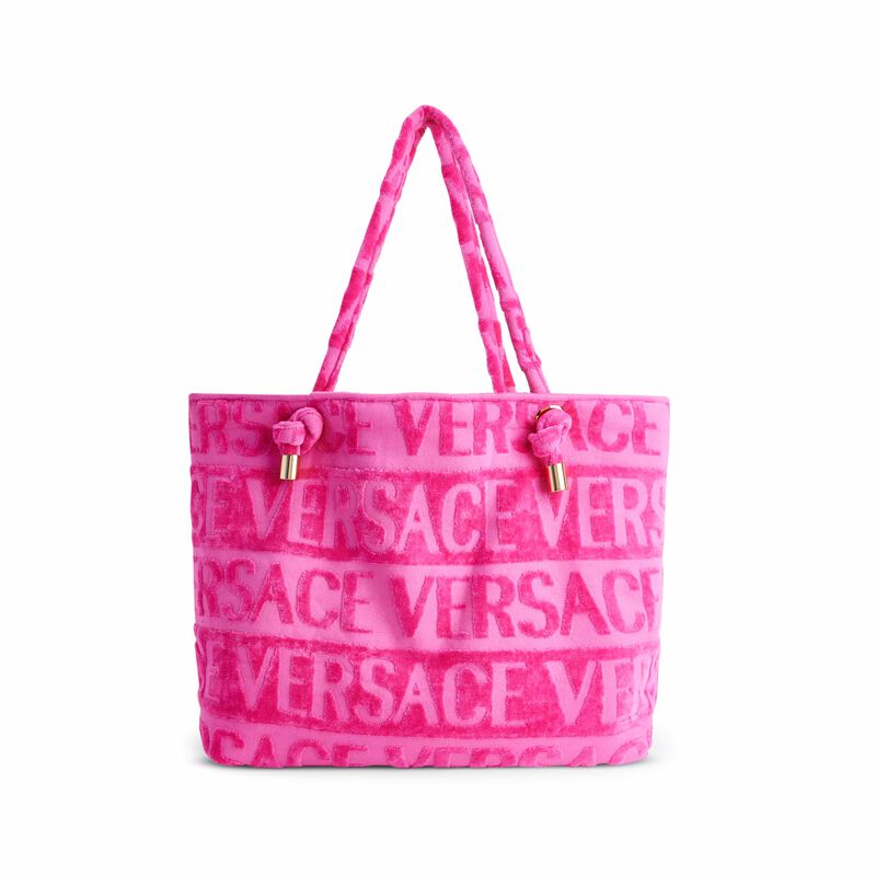 Crystal Medusa Towel Tote Bag Pink versace crystal medusa towel tote bag pink