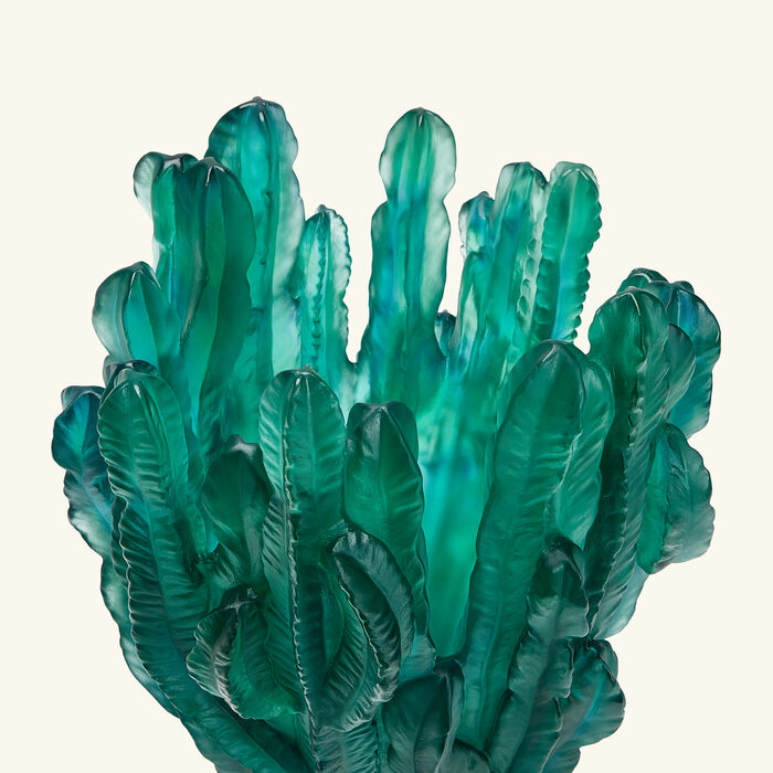 daum jardin de cactus vase large green