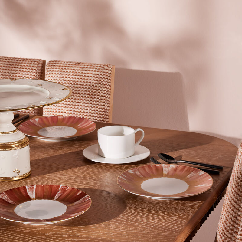 marie daage panache dessert plate round pink 21cm