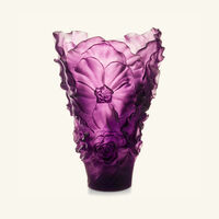 daum camellia vase large purple