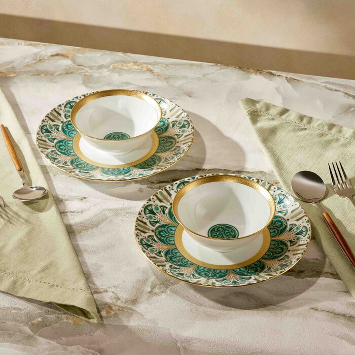 haviland r ves du nil soup bowl green set of 2