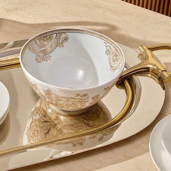 versace barocco soup bowl beige 18 5cm