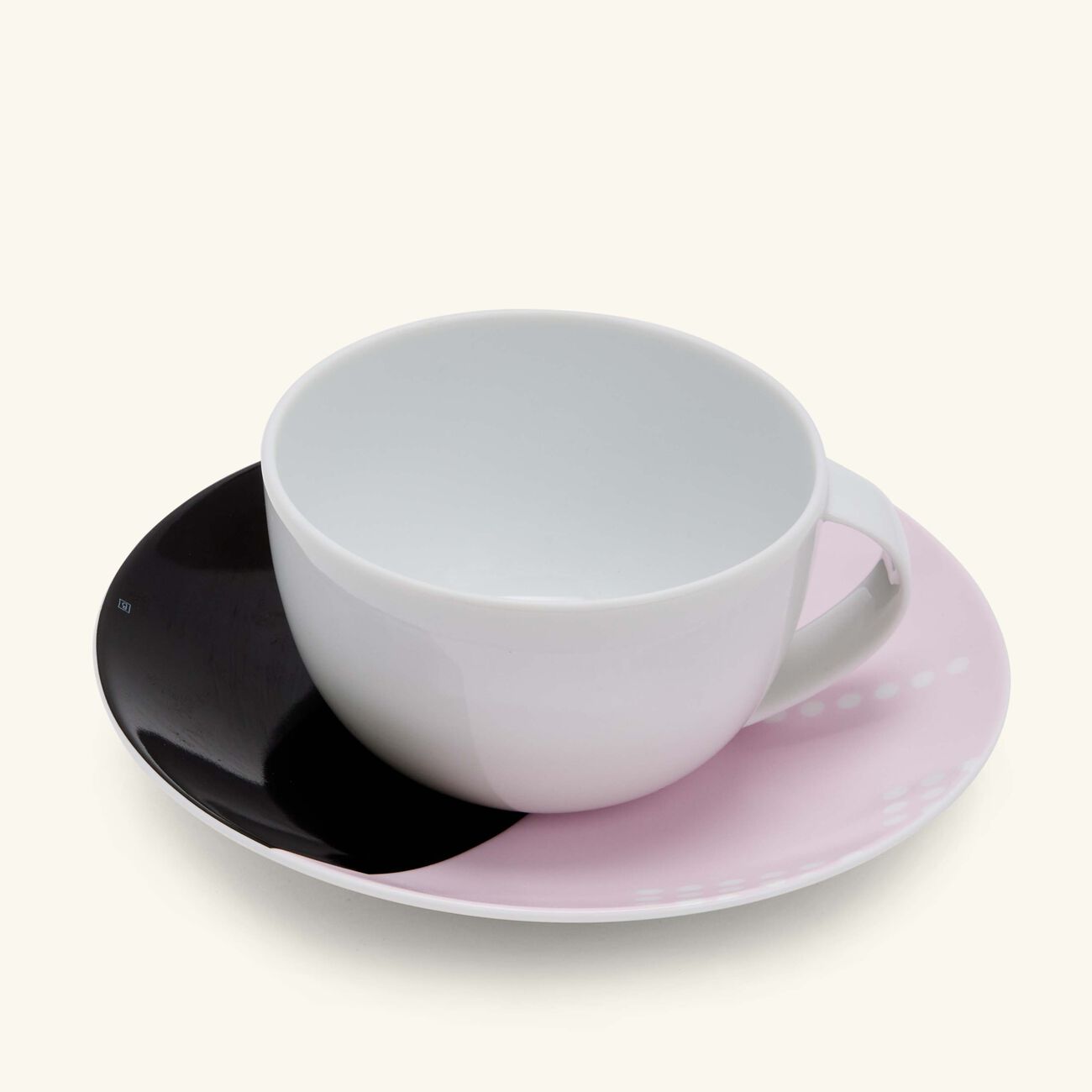 bernardaud oscar tea cup   saucer black
