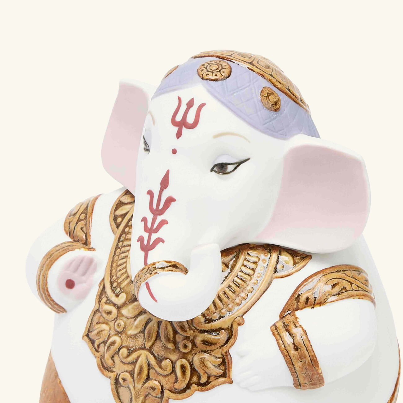 lladro ganesha sculpture small white