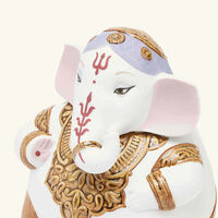 lladro ganesha sculpture small white
