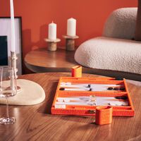 Tangerine Alligator Backgammon Set vido tangerine alligator backgammon set