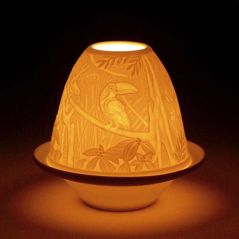 Toucans Lithophane With Plate, large