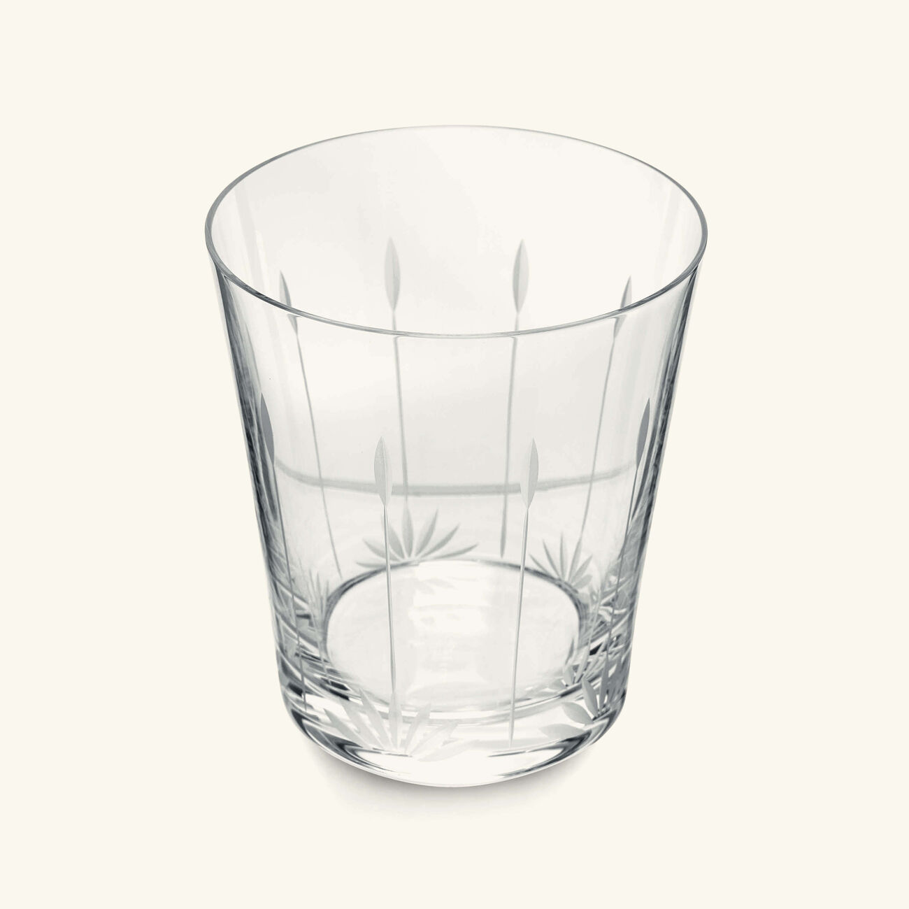 lalique lotus tumbler glass clear set of 2