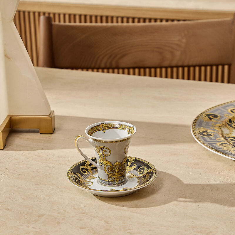 Prestige Gala Coffee Cup & Saucer White versace prestige gala coffee cup saucer white