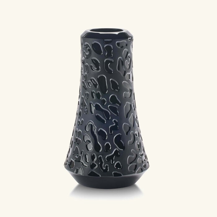 lalique panth re vase small black