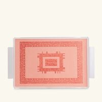 dimlaj shafa serving tray rectangular pink 49x36cm