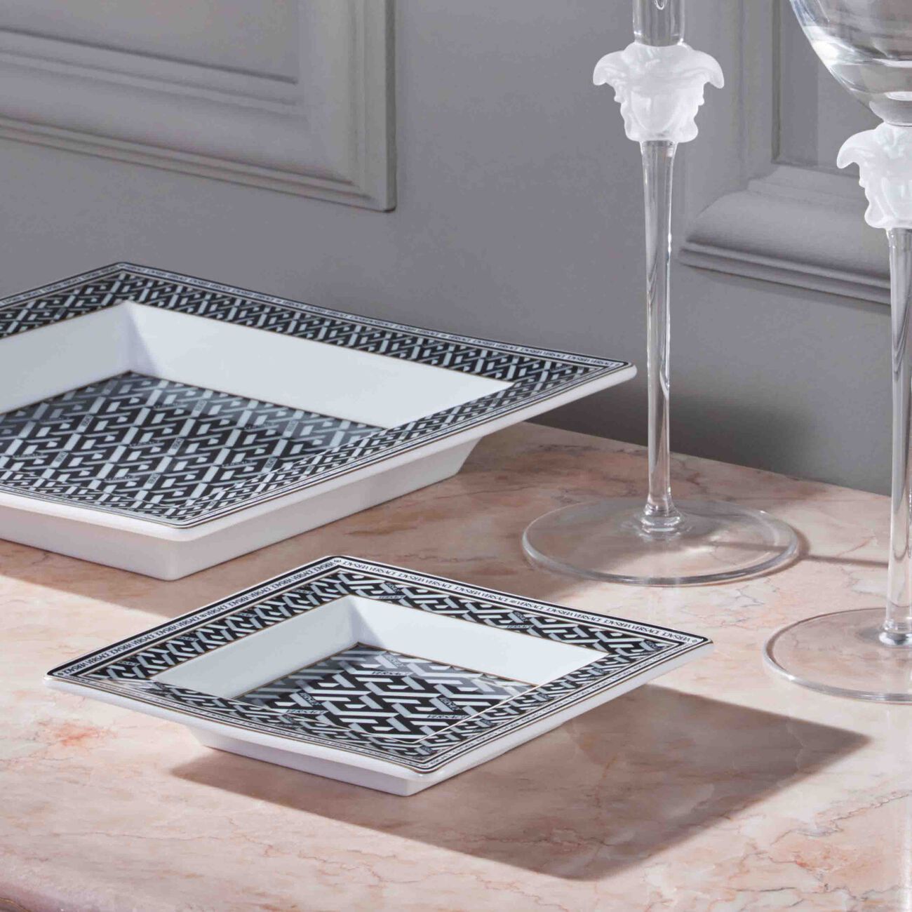 versace la greca trinket tray square