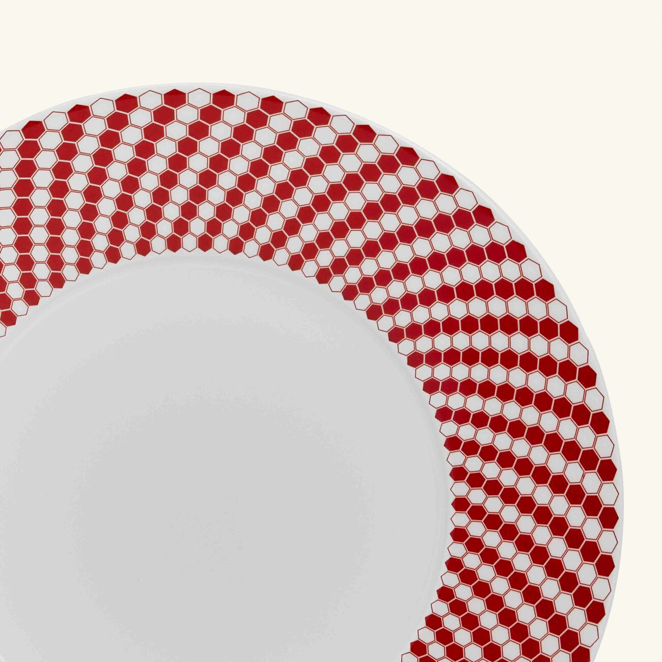 christofle madison 6 dessert plate round red 21cm