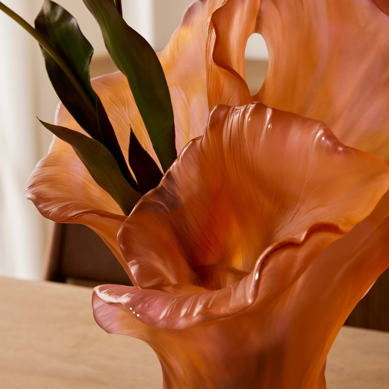 daum arum rose vase large pink