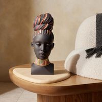 lladro african colors sculpture medium black