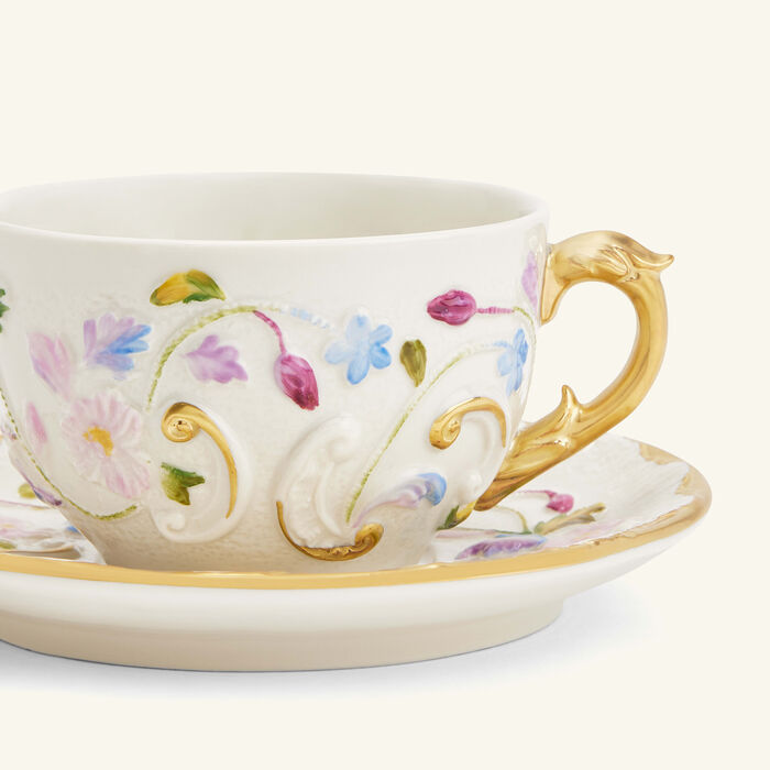 villari taormina tea cup saucer white