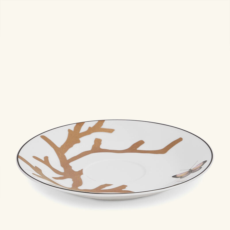 bernardaud aux oiseaux tea cup saucer gold set of 2