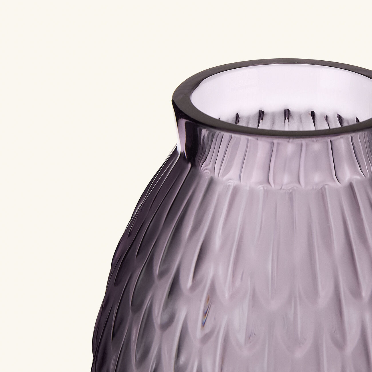 lalique vesper plumes vase small purple