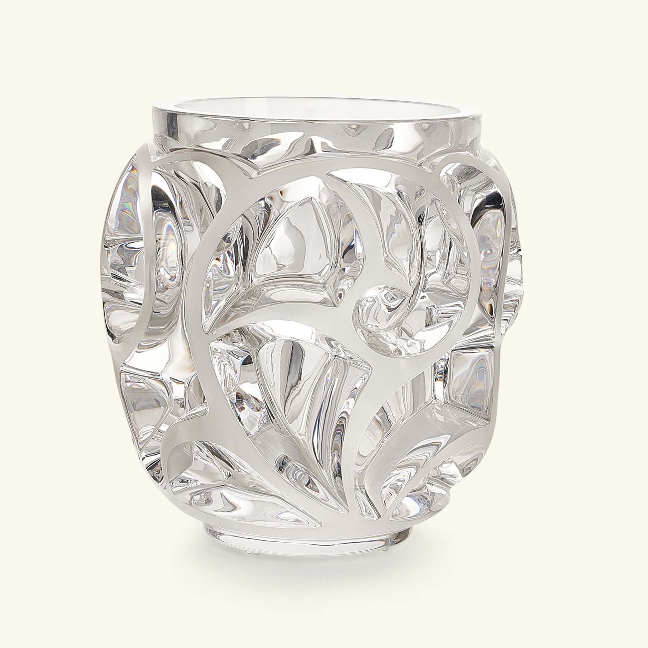 lalique tourbillons vase medium clear