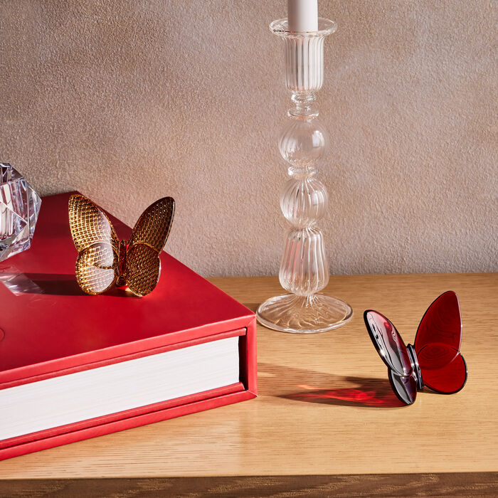 baccarat papillon lucky butterfly figurine mini red