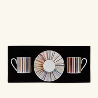 STRIPES Coffee Cup & Saucer Multicolor Set of 2 missoni home stripes coffee cup saucer multicolor set of 2
