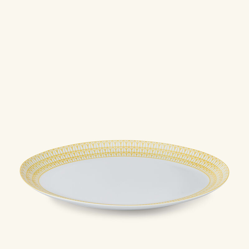 christofle malmaison riviera serving platter oval yellow 38 cm